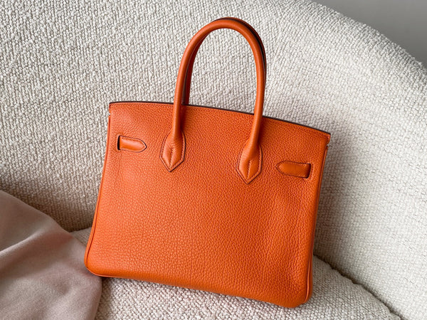 Hermès Orange H Togo Birkin 30 GHW