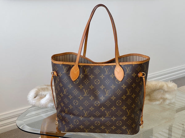 Louis Vuitton Monogram Beige Neverfull MM
