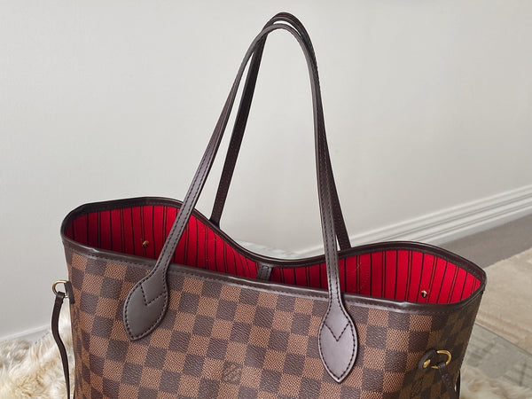 Louis Vuitton Damier Ebene Cerise Neverfull MM