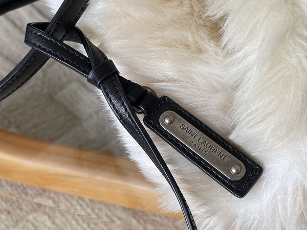 Saint Laurent Black Calfskin Lou Camera Bag