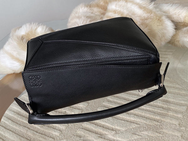 Loewe Black Grained Calfskin Small Classic Puzzle Bag