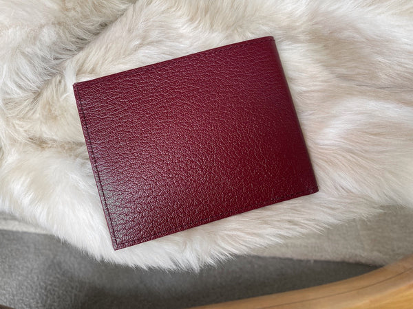 Rolex Maroon Leather Bifold Wallet | New