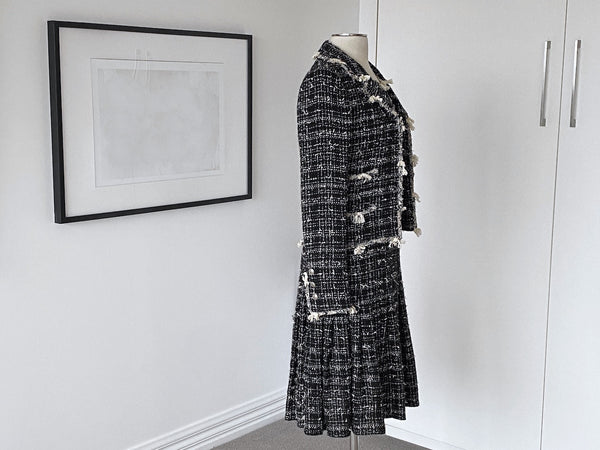 Chanel Cruise Runway Tweed Trompe L'Oeil Jacket Dress | Sz38FR