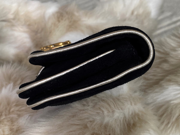 Gucci Black Suede Hysteria Clutch