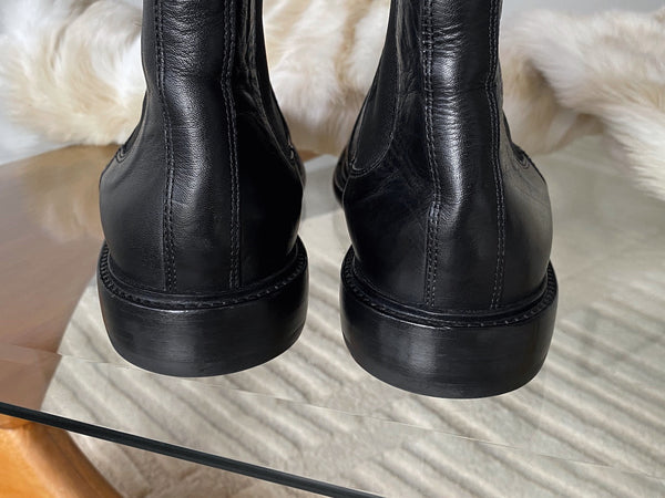 Isabel Marant Black Calf Leather Modern Chelsea Boots | NIB | Sz38