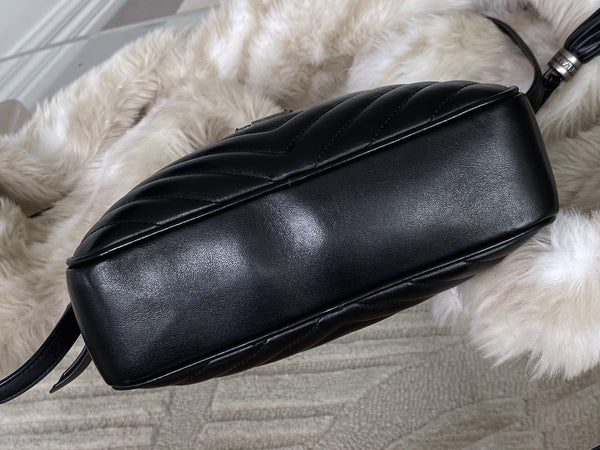 Saint Laurent Black Calfskin Lou Camera Bag