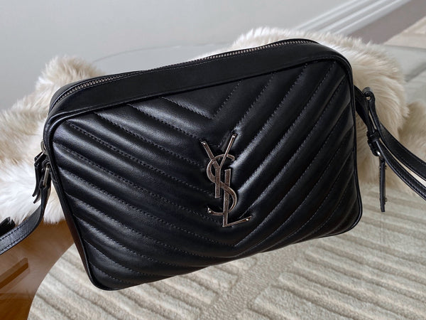 Saint Laurent Black Calfskin Lou Camera Bag
