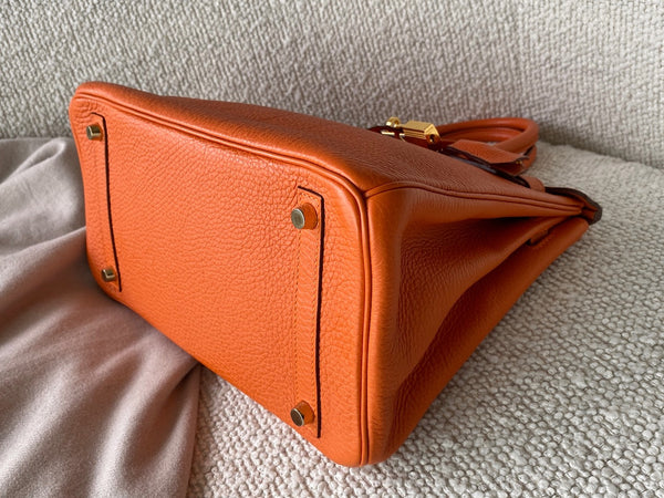Hermès Orange H Togo Birkin 30 GHW