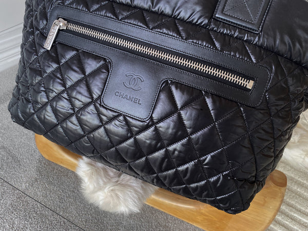 Chanel Black Large Coco Cocoon Reversible Tote SHW
