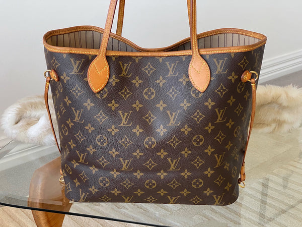 Louis Vuitton Monogram Beige Neverfull MM