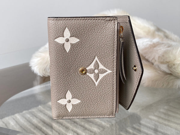 Louis Vuitton Tourterelle Crème Bicolour Monogram Empreinte Victorine Wallet | BNIB