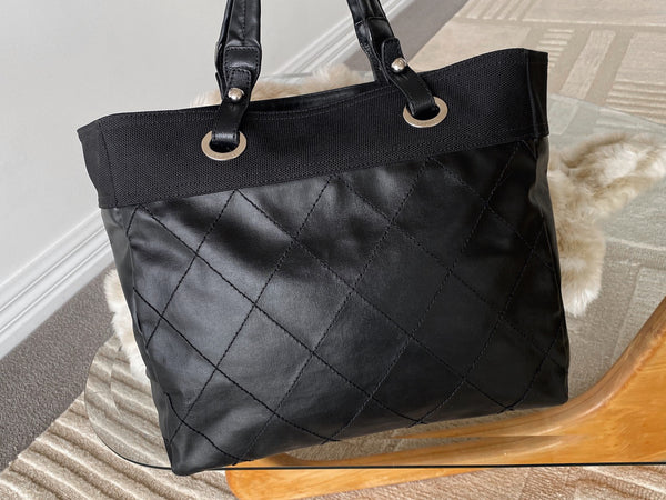 Chanel Black Paris-Biarritz Grand Shopping Tote