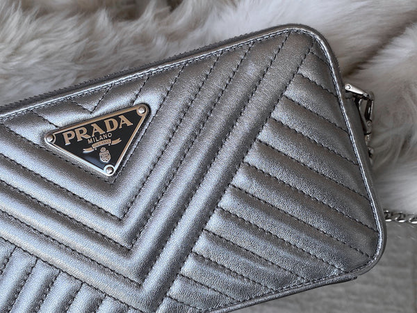 Prada Cromo Nappa Impunture Mini Cross-Body Bag