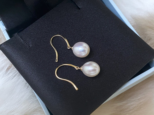 Walker & Hall 9K Gold Pearl Drop Earrings | BNIB