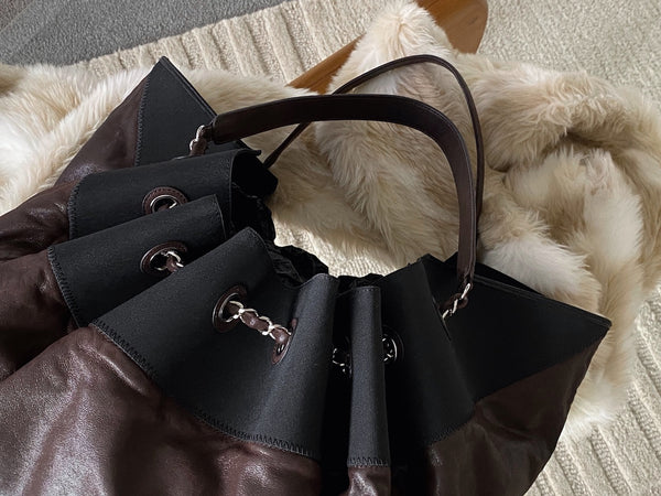 Chanel Iridescent Brown Coated Canvas Stretch Spirit Cabas