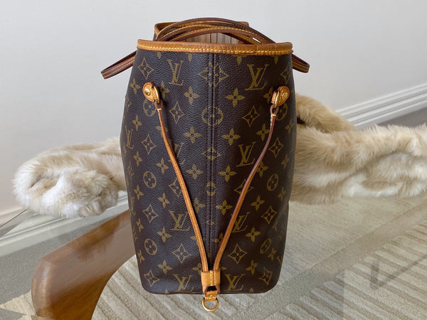 Louis Vuitton Monogram Beige Neverfull MM