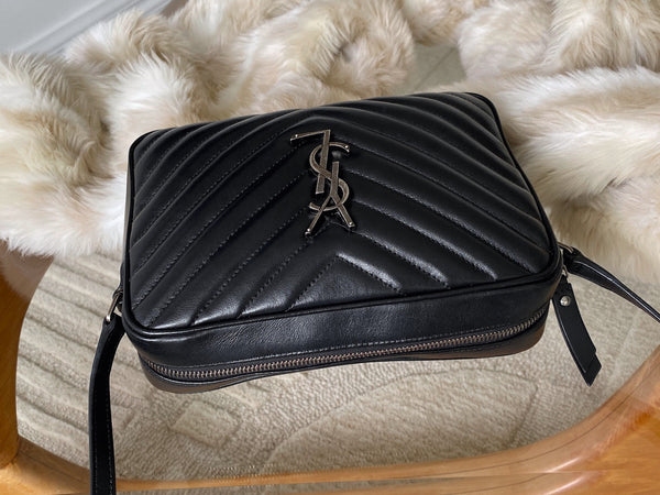 Saint Laurent Black Calfskin Lou Camera Bag