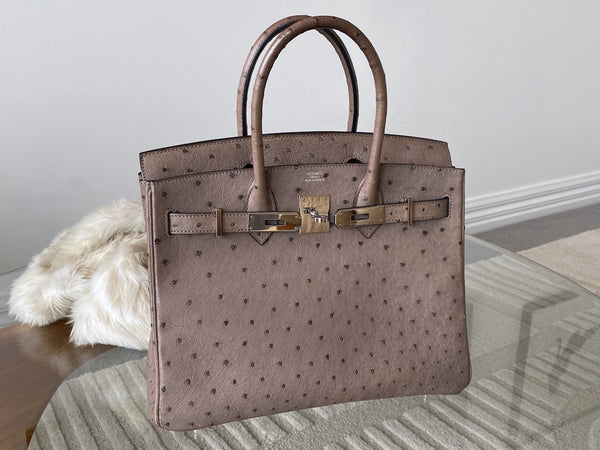 Hermès Mousse Ostrich Birkin 30 PHW