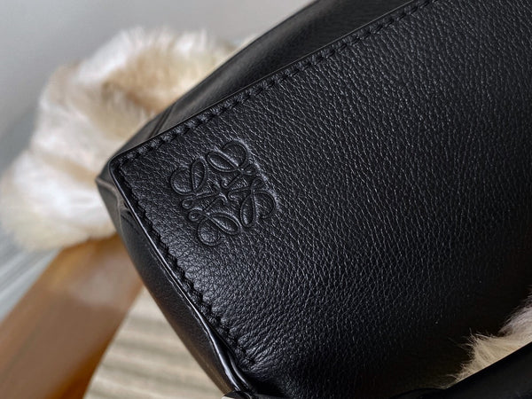 Loewe Black Grained Calfskin Small Classic Puzzle Bag