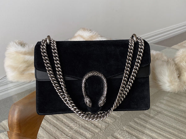 Gucci Black Suede Small Dionysus