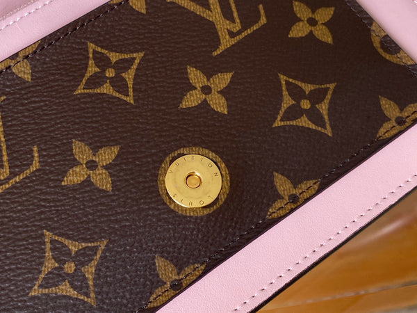 Louis Vuitton Monogram Rose Ballerine Flore Chain Wallet