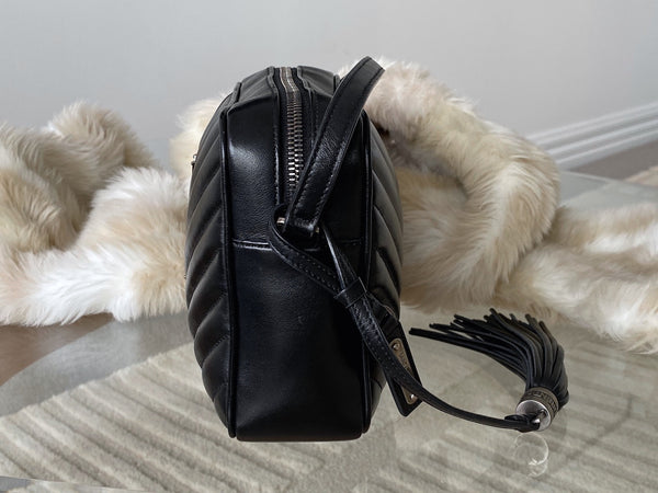 Saint Laurent Black Calfskin Lou Camera Bag