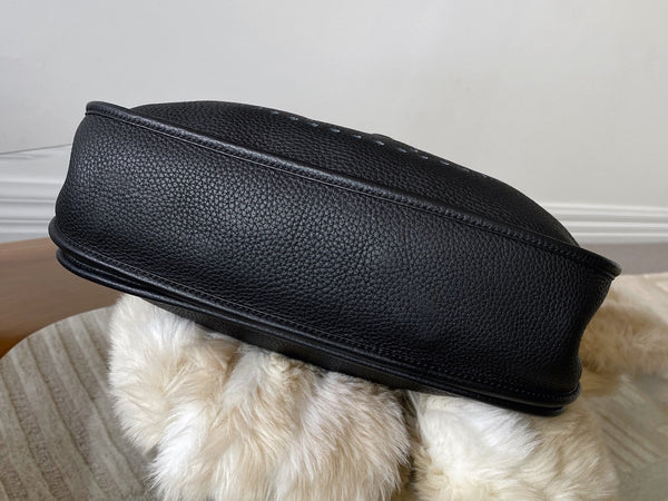Hermès Noir Veau Taurillon Clémence Evelyne III GM