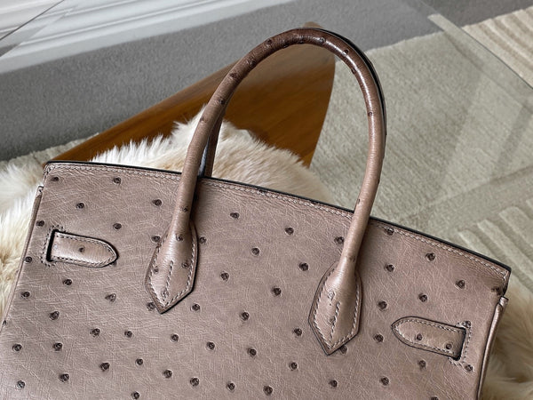 Hermès Mousse Ostrich Birkin 30 PHW