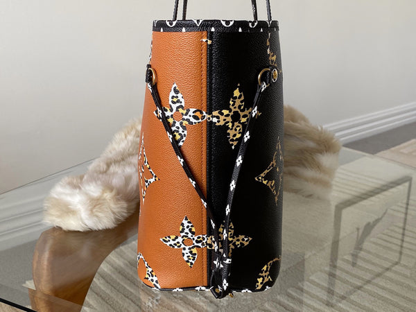 Louis Vuitton LE Monogram Giant Black Jungle Neverfull MM