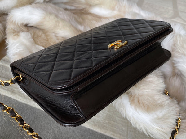 Chanel Black Lambskin Full Flap