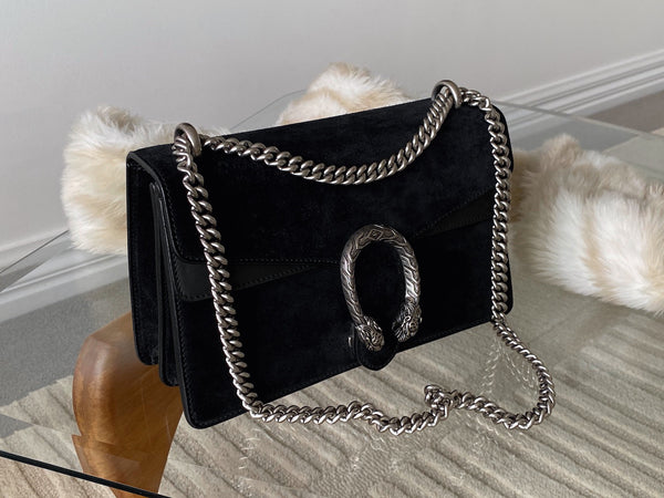 Gucci Black Suede Small Dionysus