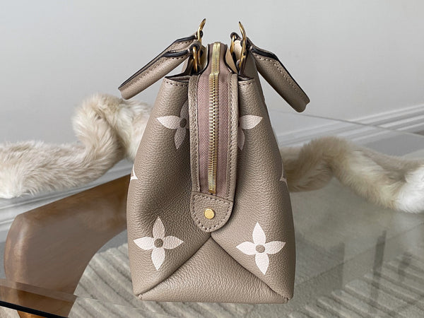 Louis Vuitton Tourterelle Crème Bicolour Monogram Empreinte Petit Palais | NEW