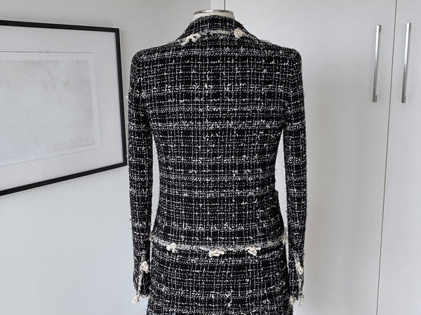 Chanel Cruise Runway Tweed Trompe L'Oeil Jacket Dress | Sz38FR