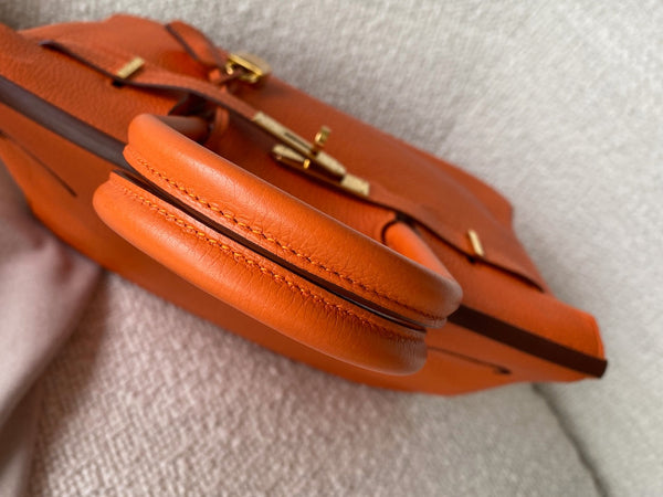 Hermès Orange H Togo Birkin 30 GHW