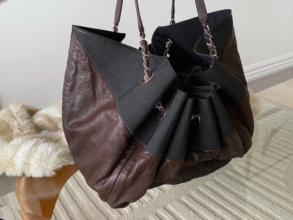 Chanel Iridescent Brown Coated Canvas Stretch Spirit Cabas