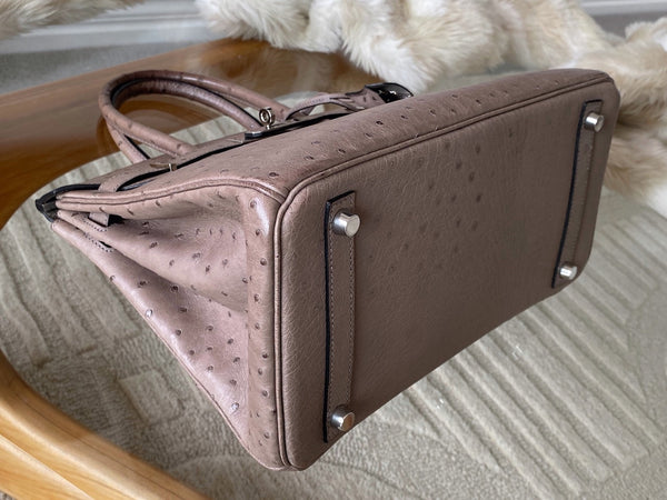 Hermès Mousse Ostrich Birkin 30 PHW