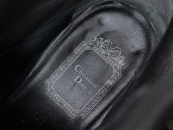 Dior Black Calfskin & Cannage Lambskin Low City Boots | Sz38.5