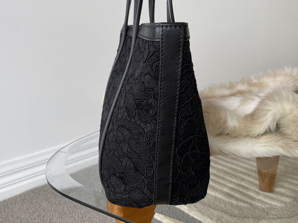 Dolce & Gabbana Black Embroidery Miss Escape Tote