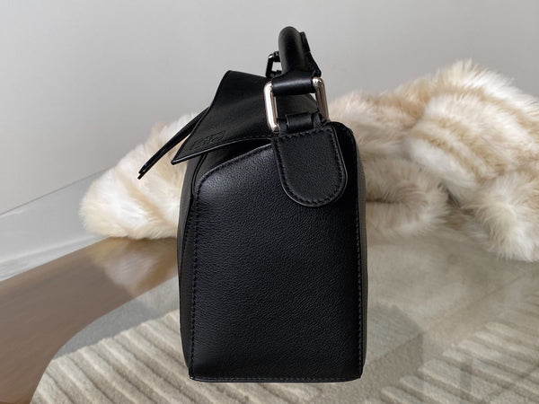 Loewe Black Grained Calfskin Small Classic Puzzle Bag