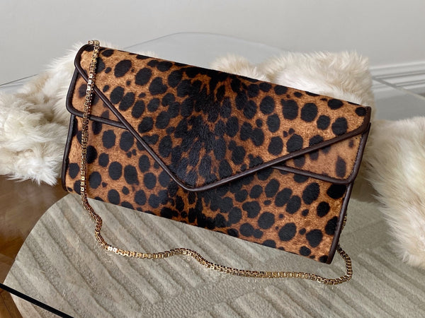 Christian Louboutin Cheetah Pony Hair Envelope Bag