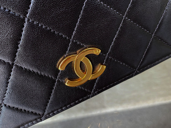 Chanel Black Lambskin Full Flap