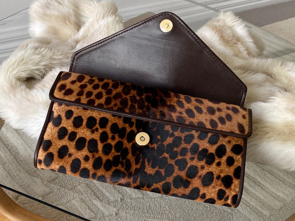 Christian Louboutin Cheetah Pony Hair Envelope Bag