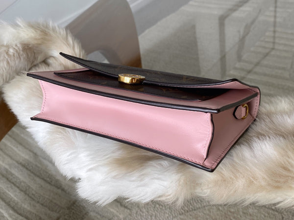 Louis Vuitton Monogram Rose Ballerine Flore Chain Wallet