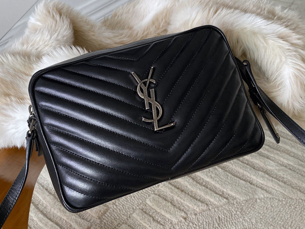 Saint Laurent Black Calfskin Lou Camera Bag