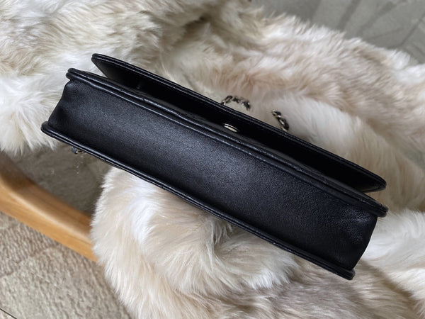 Chanel Black Lambskin Classic Wallet on Chain