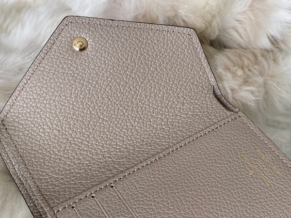 Louis Vuitton Tourterelle Crème Bicolour Monogram Empreinte Victorine Wallet | BNIB