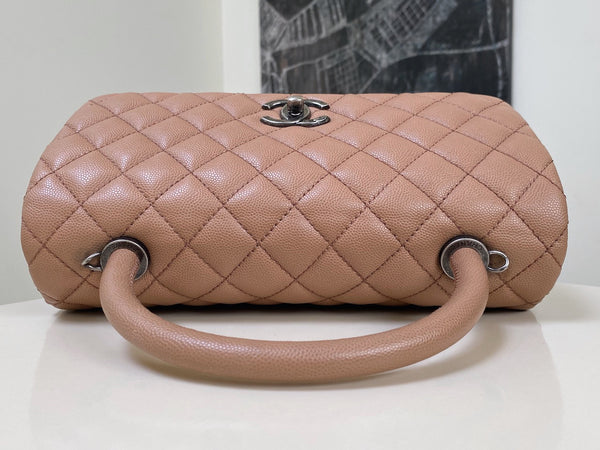 Chanel Caramel Caviar Coco Handle Bag RHW