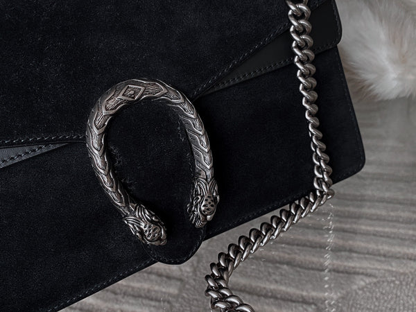 Gucci Black Suede Small Dionysus