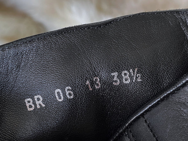Dior Black Calfskin & Cannage Lambskin Low City Boots | Sz38.5
