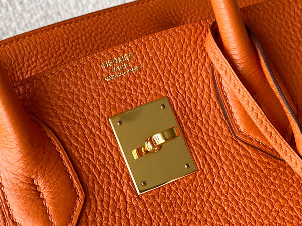 Hermès Orange H Togo Birkin 30 GHW